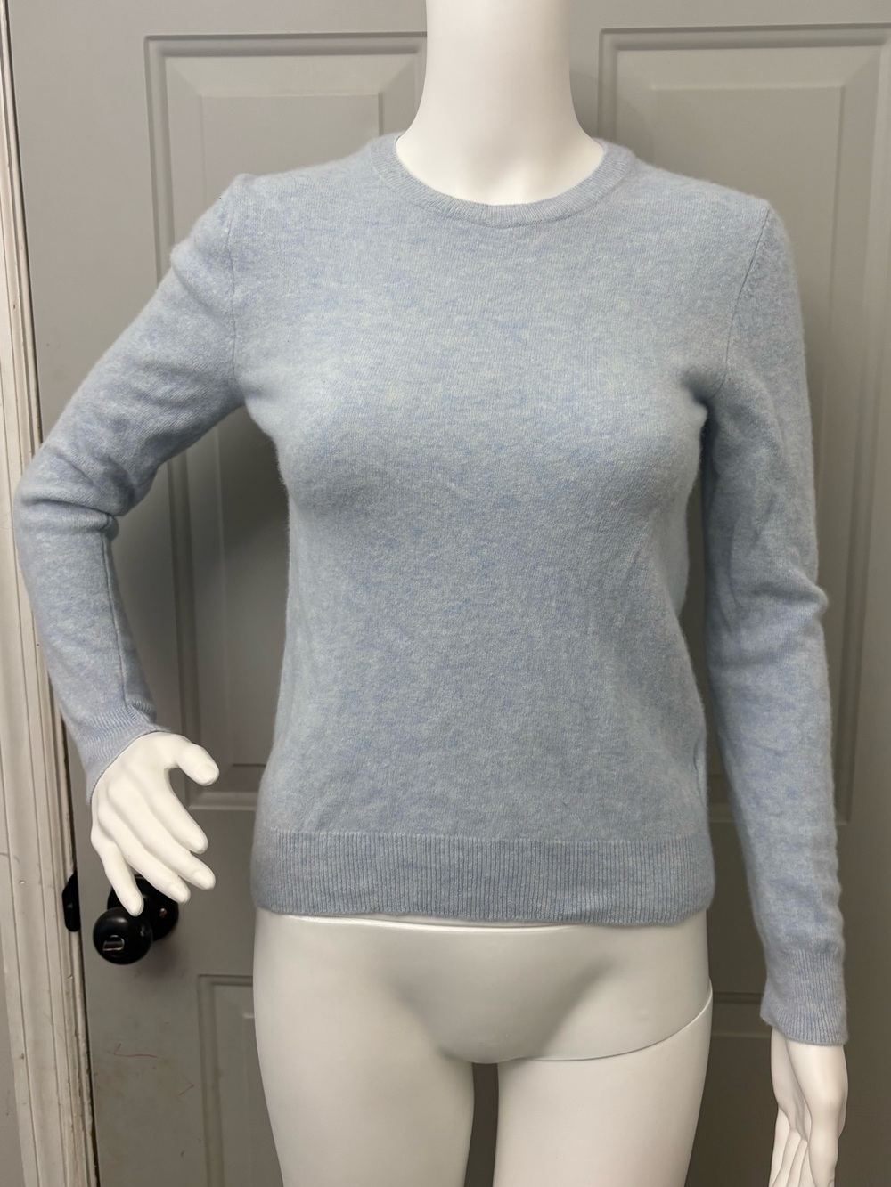 100% Wool United Colors Of Benetton Pale Blue Crewneck Sweater
